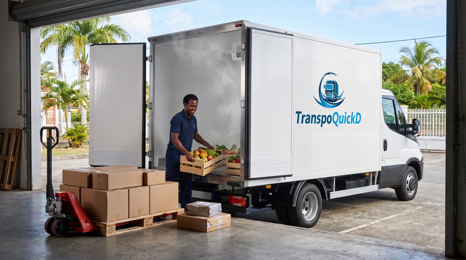 Chargement du camion frigorifique TQD